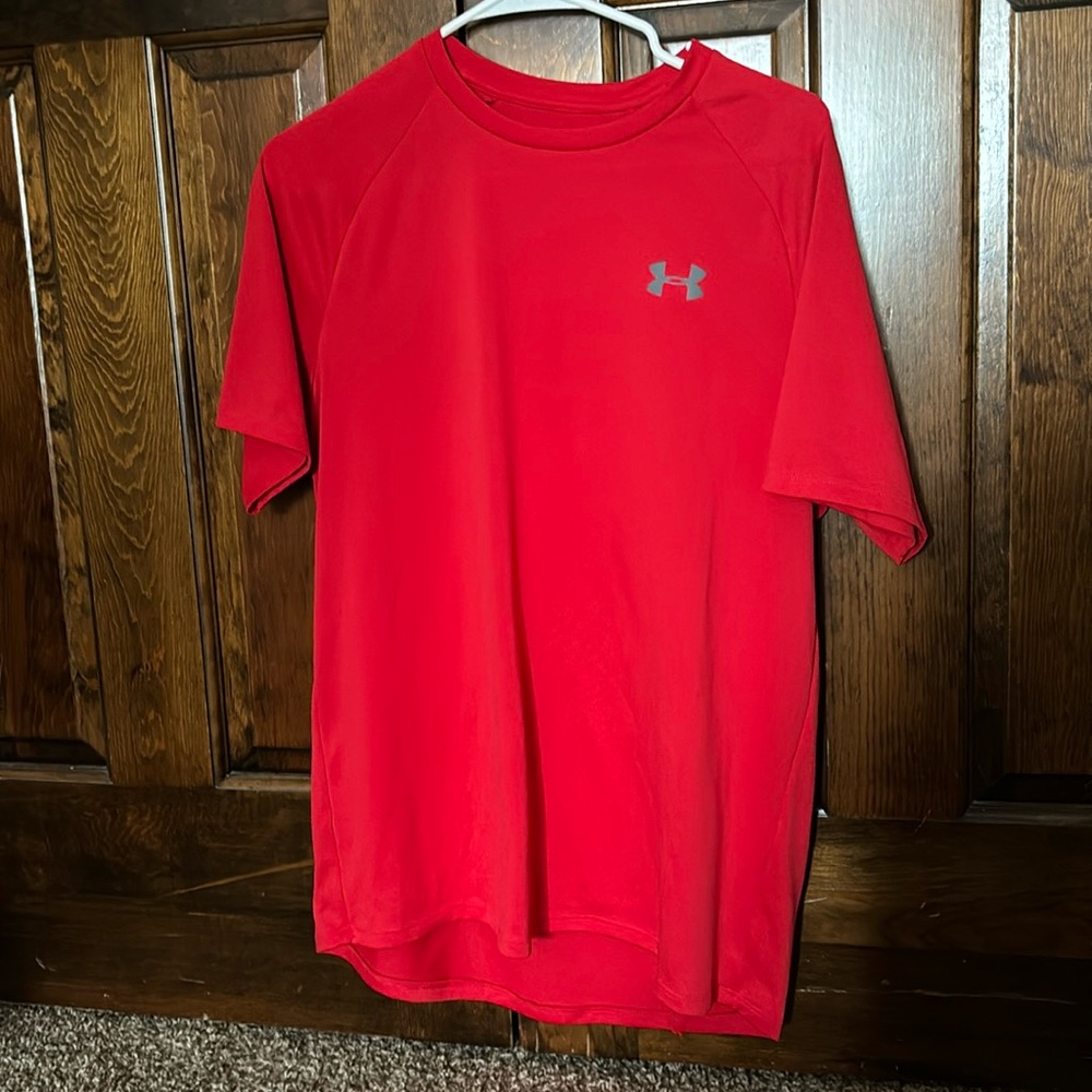 Red under armour compression shirt